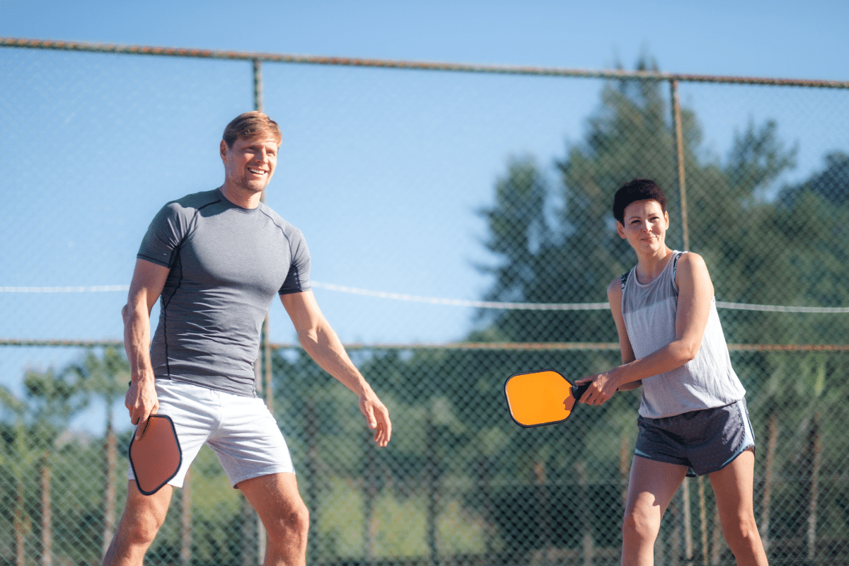 Adults Playing Pickleball